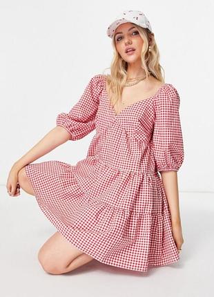 Лялькова романтична сукня в клітинку