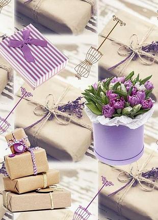 Папір упаковний крейдований 80 г 10 аркушів 100 х 70 см фіолетовий unison (pvm10-22)