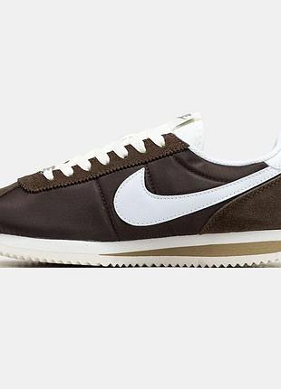 Кросівки чоловічі nike cortez brown white 2