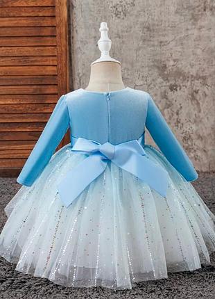 Блакитна сукня для дівчинки 2