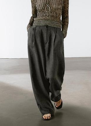 Льняные брюки massimo dutti