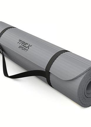 Коврик для йоги trex sport tx-019ngm nbr 1см 190х80 сірий