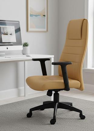 Офисное кресло di volio adelo бежевое: кресло для персонала, компьютерное, эргономичное, до 150 кг