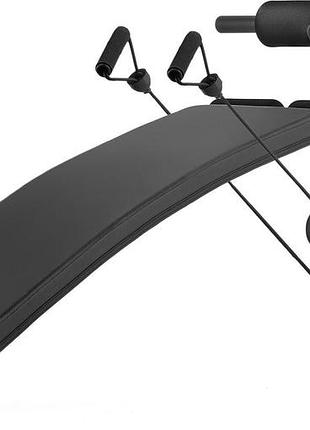 Наклонная скамья для тренировок пресса gymtek xl200 с эспандерами для дома