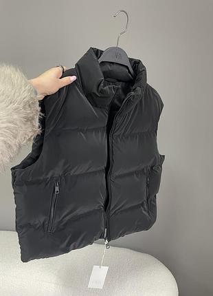Чорний жилет zara , жилетка зара