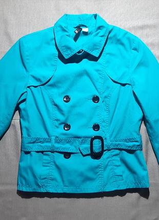 Укороченный плащ тренч коттон 100127