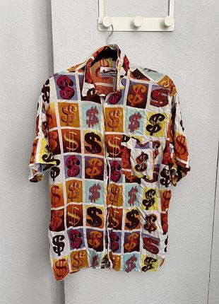 Вінтажна сорочка з доларами