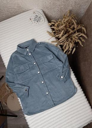 Шикарна вельветова сорочка оверсайз на весну для дівчинки від george 6-7 років (116-122) верхній одяг