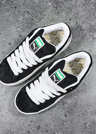 Puma suede xl black white 3