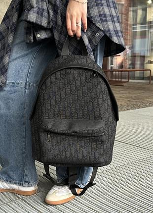 Рюкзак rider backpack black dior oblique jacquard💋