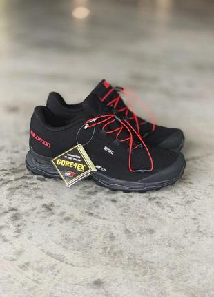 Мужские кроссовки salomon fury 3 black / red2 фото