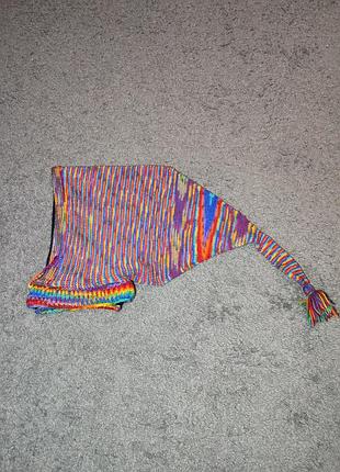 Яскрава вовняна шапка-балаклава (гном) | 100% wool | handmade nepal