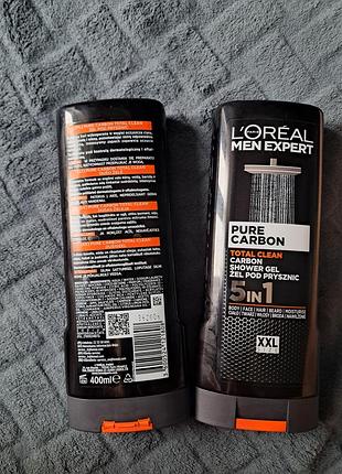 Гель для душу l'oréal men expert pure carbon 5-in-1