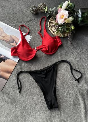 Збірний роздільний купальник карамельний монокісточка з чашками маленька чашка низ шторка бразиліана