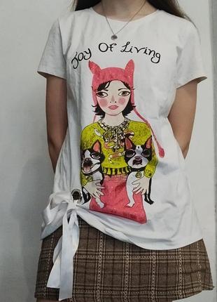 Футболка стрейч з стразами та зав'язкой на люверсі (є нюанс!)