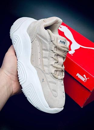 Puma женские весенние кроссовки бежево-белые/ пума женские весенние кроссовки бежево-белые/ в размерах 35-41