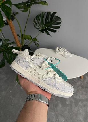 😍 женские кроссовки nike sb x louis vuitton white grey