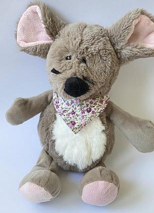 Мягкая игрушка мышка серый плюшевый мышонок мʼяка плюшева іграшка сіра мишка миша , 33 см