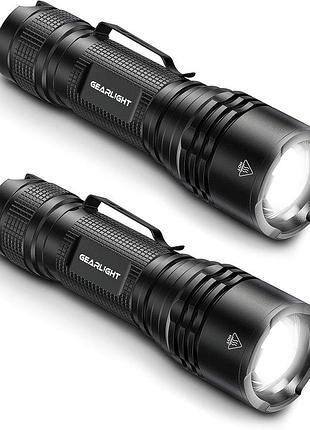 Тактический фонарь gearlight led s2000, 5 режимов свечения, мощный, водонепроницаемый