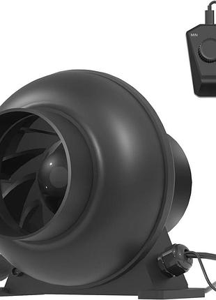 Канальный вентилятор 100мм aygrochy с регулировкой скорости (pwm), тихий, для гроубокса/вытяжки