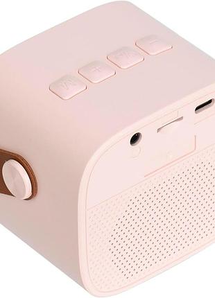 Дитяча міні караоке-машина з мікрофоном (bluetooth), рожева, ефекти голосу 3