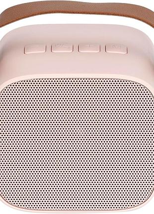 Дитяча міні караоке-машина з мікрофоном (bluetooth), рожева, ефекти голосу 8