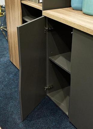 Комод connect d 170x90x42 см дуб сонома трюфель + антрацит лдсп современный 8