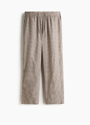 H&m мужские домашние фланелевые штаны пижамные