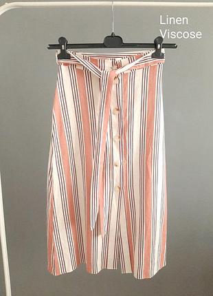 Літня спідниця мідаксі на гудзиках_#217