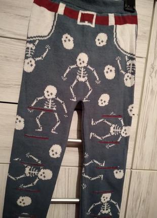 Крутые зимние штаны/подштаники/гамаши со скелетами gunsan.