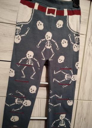 Крутые зимние штаны/подштаники/гамаши со скелетами gunsan.