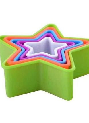 Форма для печенья 9.5х3.5см фигурная stars 5шт/уп r97323-st тм stenson
