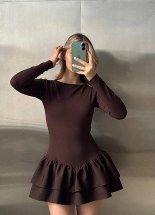 Коричнева сукня - комбінезон 5