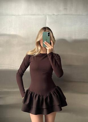 Коричнева сукня - комбінезон 8