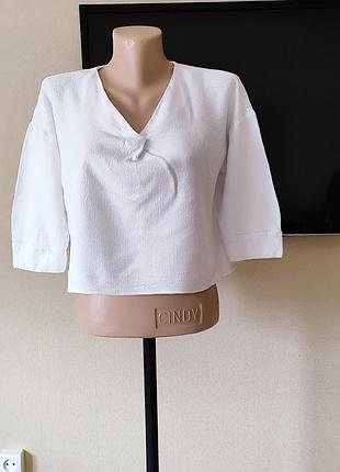 Белая блуза-топ из мягкой вискозы tom tailor