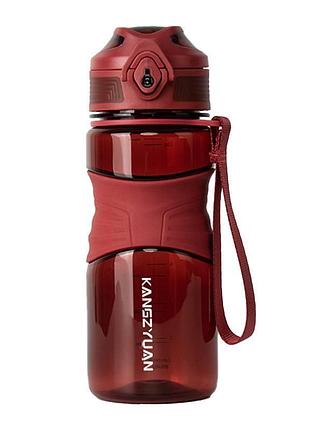 Червона екологічна тританова пляшка kangzyuan 650 мл із захистом від протікання та стильним дизайном