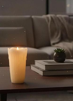 Свічка led 75*200мм з ефектом полум'я. батарейки 7