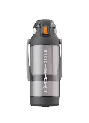 Черная бутылка tkk для воды из тританового пластика 1400 мл