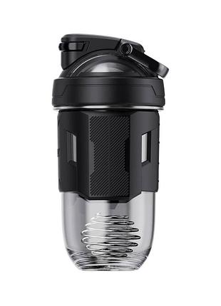 Якісний тритановий шейкер tkk 700мл для фітнесу. чорний
