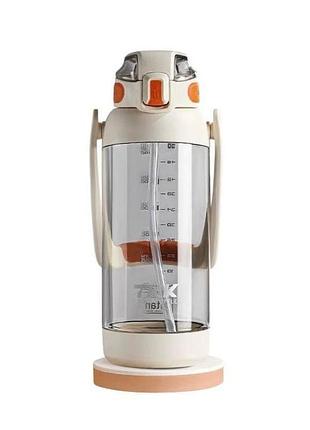 Белая бутылка tkk для воды из тританового пластика 1400 мл