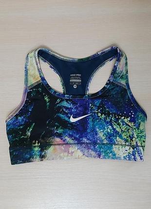 Яскравий кольоровий райдужний спортивний топ, топ для занять спортом nike pro