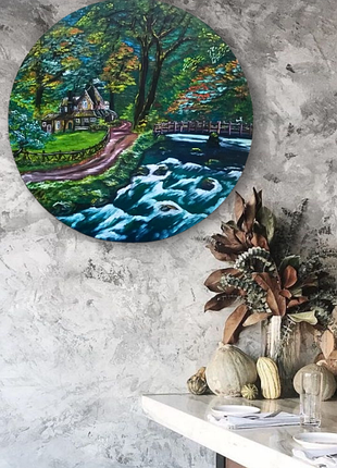 Картина олією "будинок у лісі", 2020 рік