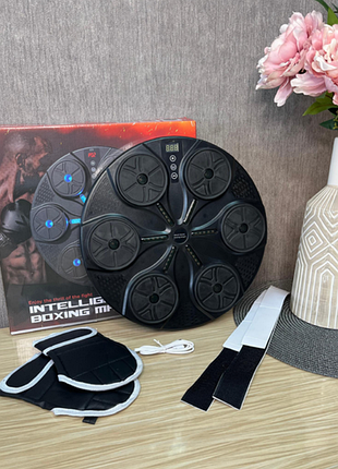 Тренажер для бокса музыкальный с подсветкой и bluetooth черный
