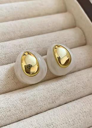 Серьги акриловые капельки