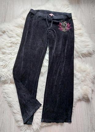 💜💛❤️ гарні чорні велюрові штани