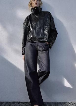 Джинси low rise relaxed leg full zara