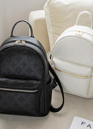 Жіночий рюкзак під луї вітон маленький із якісної екошкіри чорний