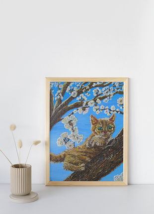 Картина маслом «кошак» — авторський живопис, 30×24 см