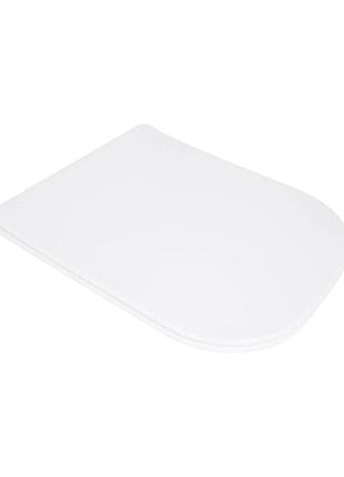 Сиденье для унитаза q-tap stork/aquarius с микролифтом дюропласт 336x420мм быстросъемное 135мм между креплениями белое qtsc179w492