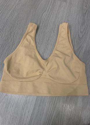 Топ лифчик  бежевый s-m размер